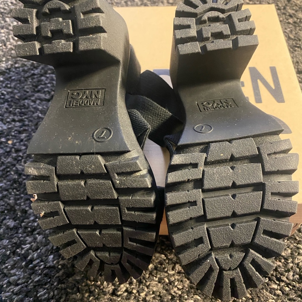 Madden NYC Women's Black Platform Sandals Size 7 - Picture 4 of 6